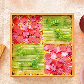 カニカマと野菜の華やかちらし弁当